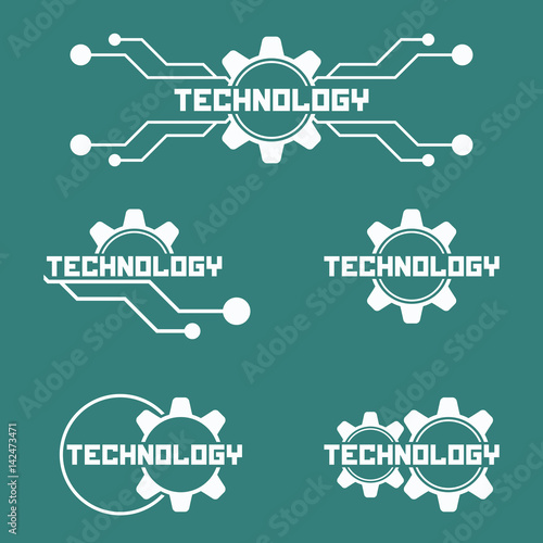Technology logo. Tech logo icon.