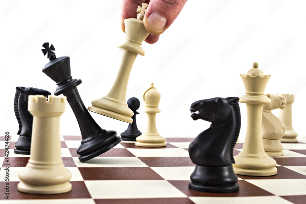 Checkmate white chess defeats black king 26565272 PNG