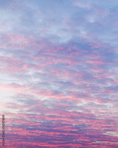 Photography Colorful clouds in the sunset sky