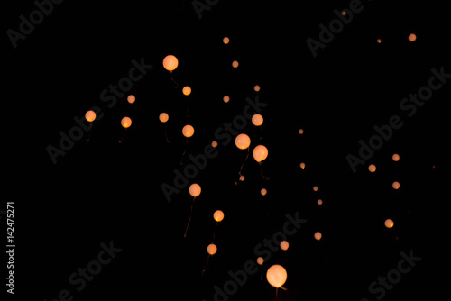 Fabulous Balloons glow in the night sky