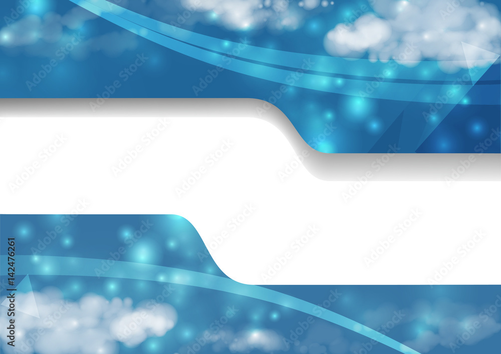 Abstract background decorate with blue cloud