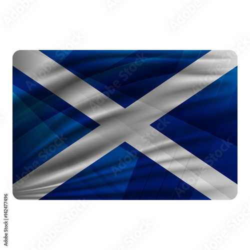 National flag of Scotland in modern design style.
