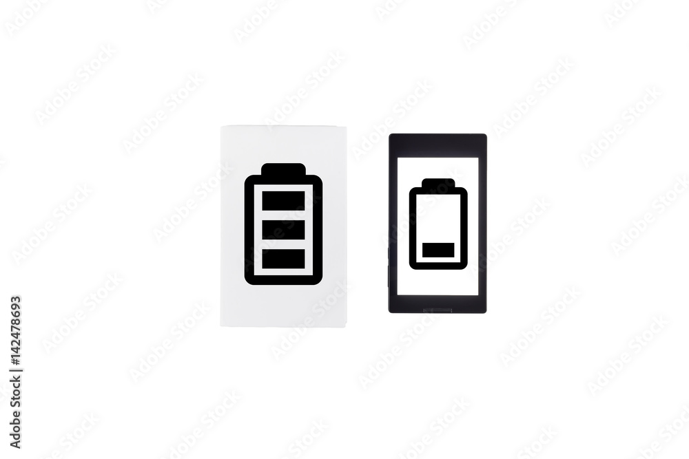 Book vs tablet. Battery life concept. Book vs tablet. Battery life concept.