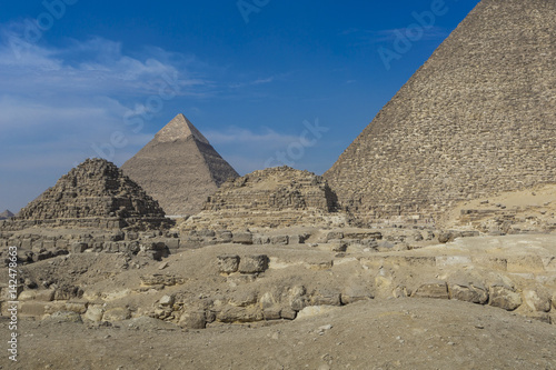 Great Egyptian pyramids in Giza, Cairo