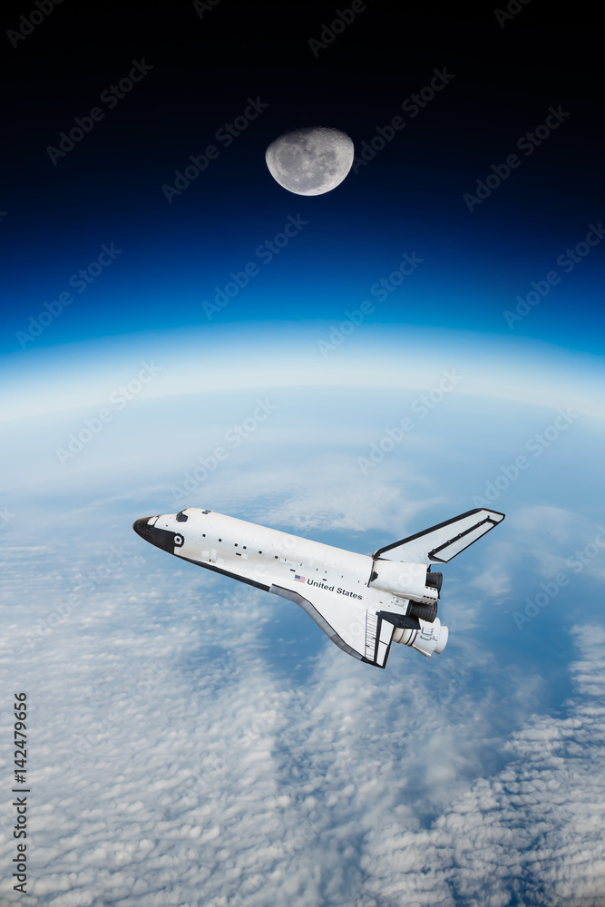 Obraz premium Space shuttle in space ( NASA image not used )