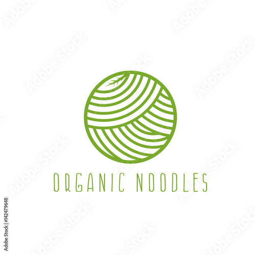 organic noodle round concept vector design template
