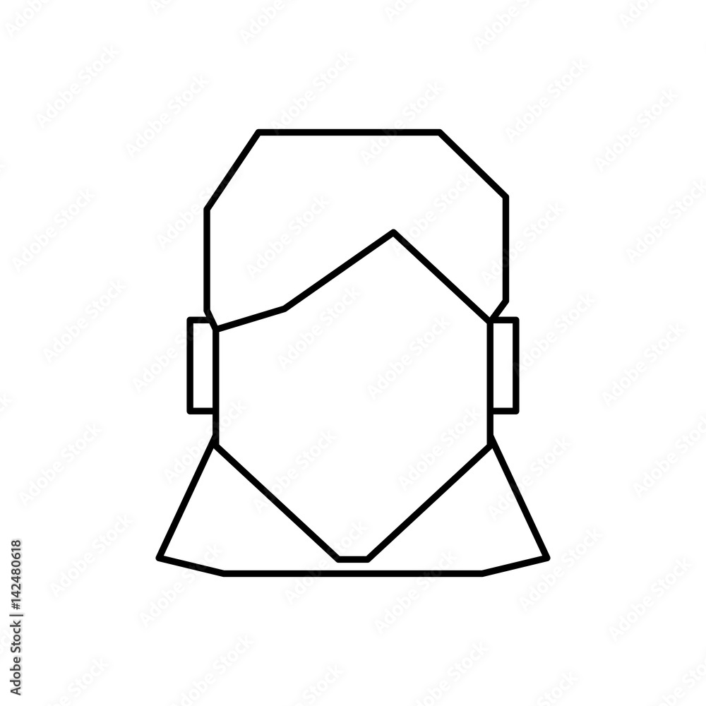 Woman faceless profile vector illustration graphic design Woman faceless profile vector illustration graphic design