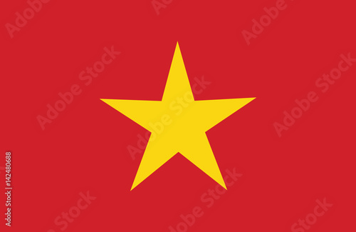 Vector of amazing Vietnamese flag.