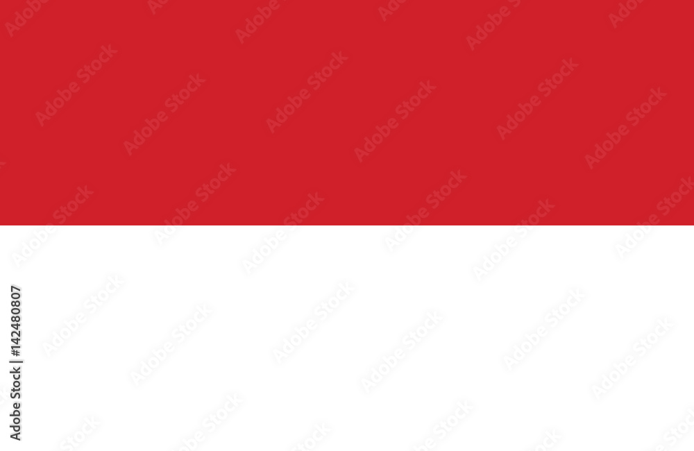 Naklejka premium Vector of amazing Monaco flag.