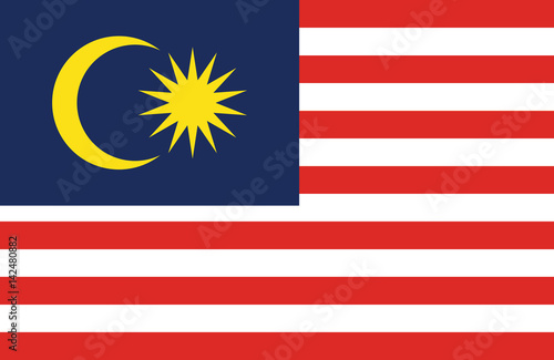 Vector of amazing Malaysia flag.