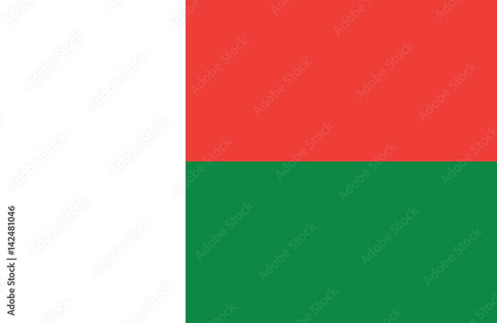 Vector of amazing Madagascar flag. Vector of amazing Madagascar flag.