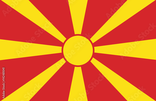 Vector of amazing Macedonian flag.