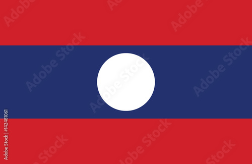 Vector of amazing Laos flag.