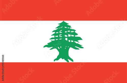 Vector of amazing Lebanon flag.