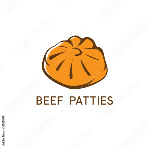 abstract beef patties urban restaurant vector design template