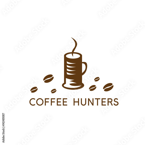 coffee cup in a form of collet vector design template