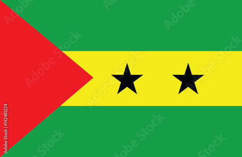 Vector of amazing Sao Tome and Principe flag.