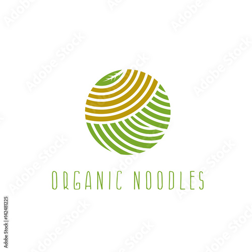 organic noodle round concept vector design template