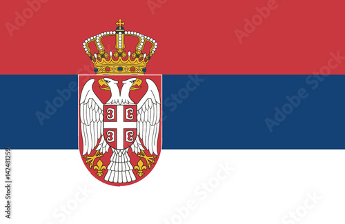 Vector of amazing Serbian flag.