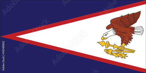 Fotografie Vector of amazing American Samoa flag.