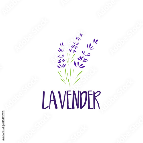 Fototapeta Naklejka Na Ścianę i Meble -  Template logo design of abstract icon lavender. Vector illustration