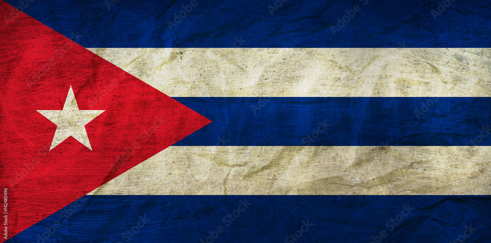 Cuba Flag on Paper