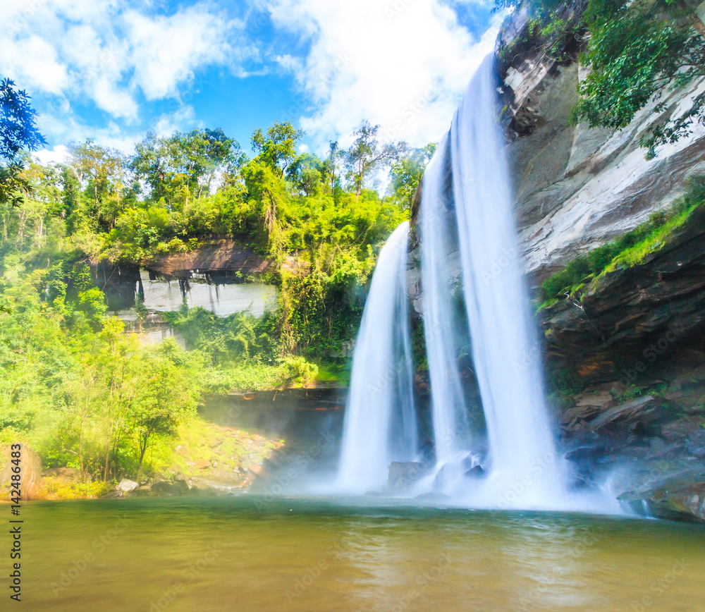 Huai Luang waterfall in Ubon Ratchathani province of Thailand