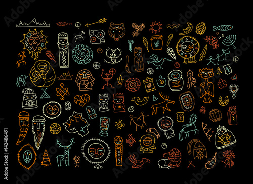 Set of ethnic design elements