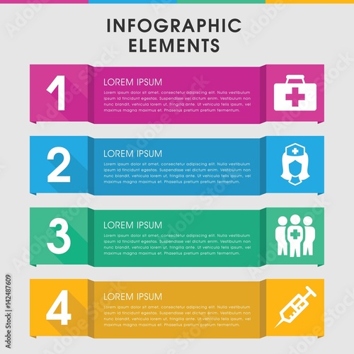 Clinical infographic design with elements.