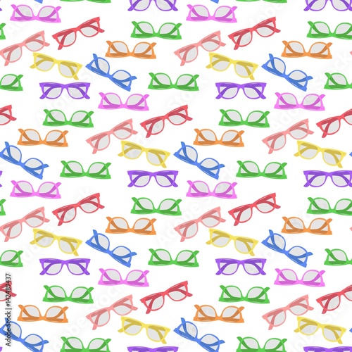 Vector colorful glasses seamless pattern