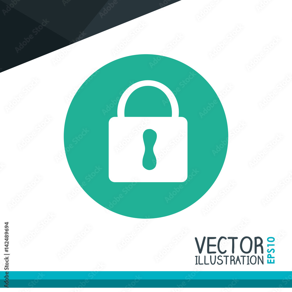 Padlock icon design, vector illustration eps10 graphic Padlock icon design, vector illustration eps10 graphic