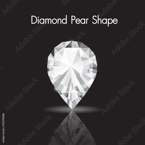 diamond pear shape vector