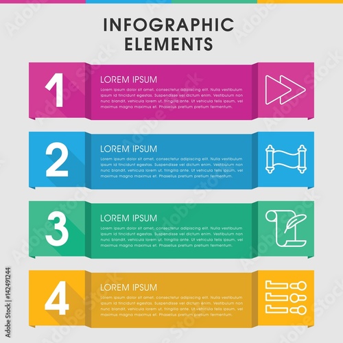 Scroll infographic design with elements.