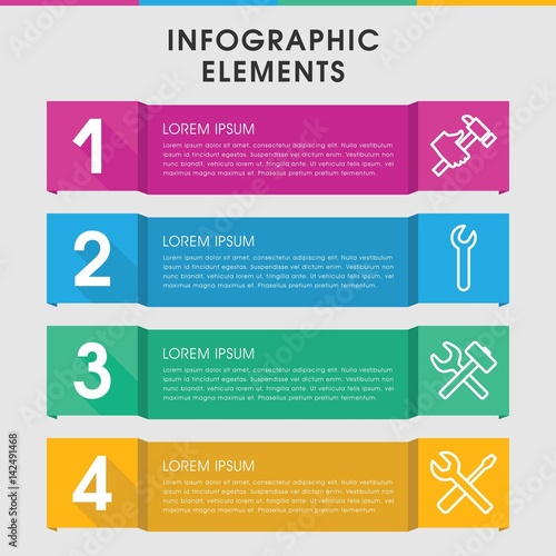 Spanner infographic design with elements.