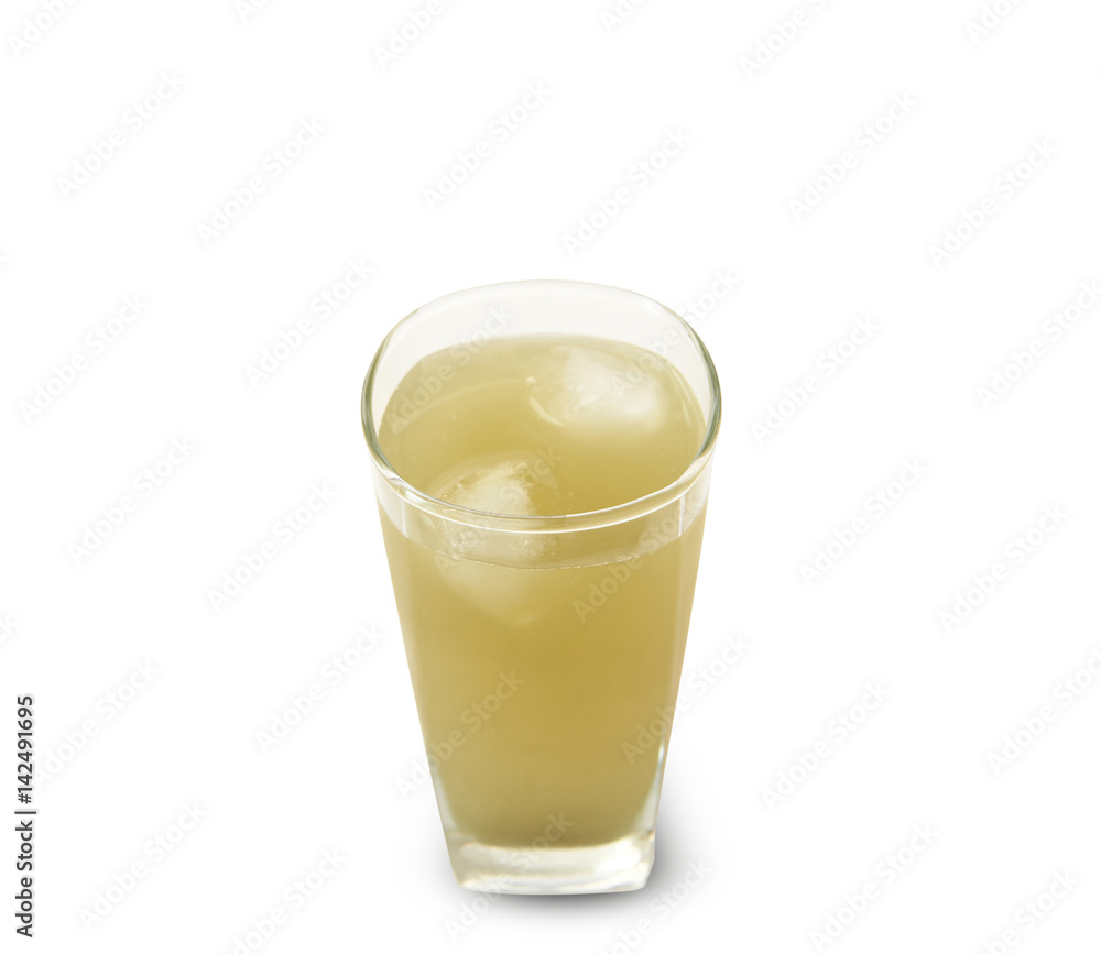 Isolated and clipping path of green tea in glass. Isolated and clipping path of green tea in glass.