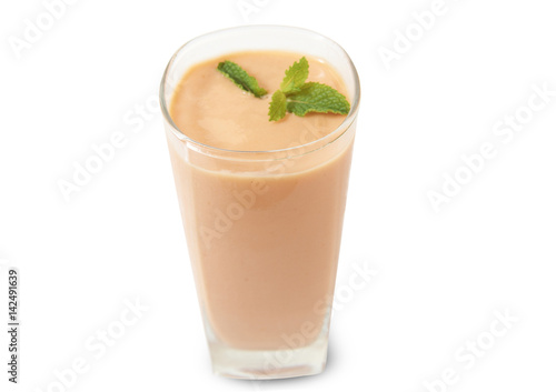 Isolated and clipping path of carrot smoothie.