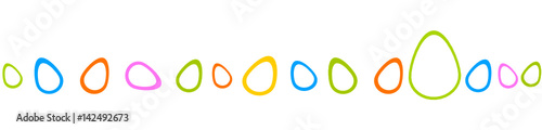 Ostereier Band Banner Hintergrund Osterfest Bunt Reihe