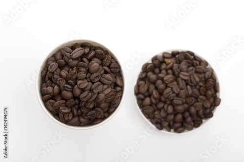 Coffee on the white background