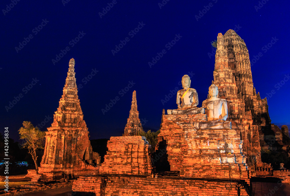 Wat Chaiwatthanaram in Ayutthaya province which is historical park, Thailand