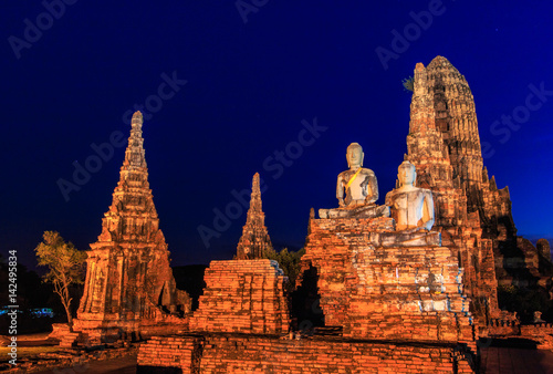 Wat Chaiwatthanaram in Ayutthaya province which is historical park, Thailand