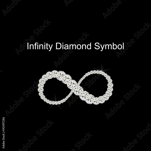 infinity symbol diamond vector