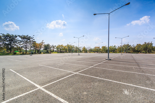 Принти на полотні Empty parking lot