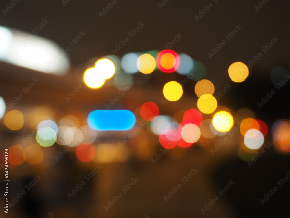 Abstract background of bokeh city lights, out of focus city light