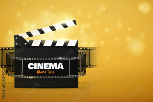 Cinema Flyer Or Poster. Vector Illustration. Film festival template