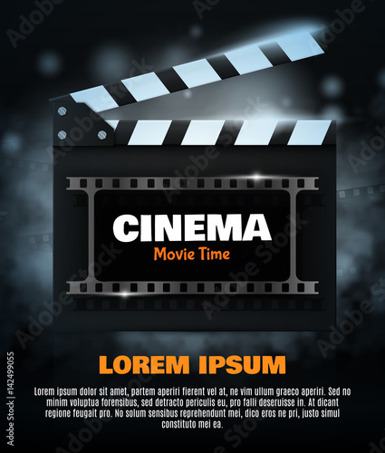 Online Cinema Background. Vector Flyer Or Poster.