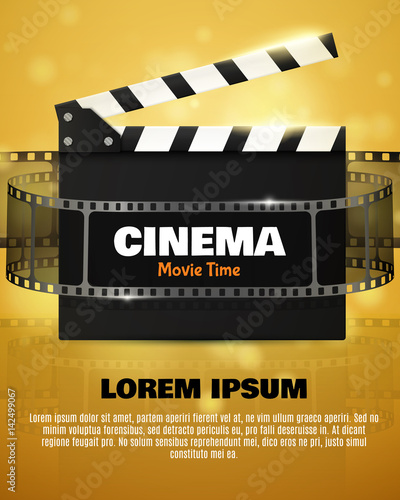Cinema Flyer Or Poster. Vector Illustration. Film festival template