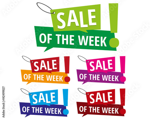 Sale of the week banner labels