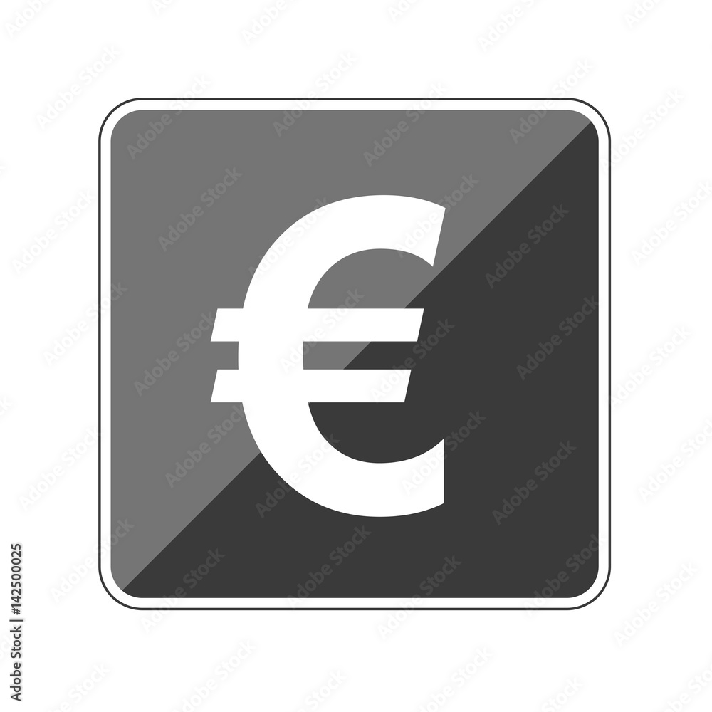 App Button schwarz reflektierend Euro € Währung App Button schwarz reflektierend Euro € Währung