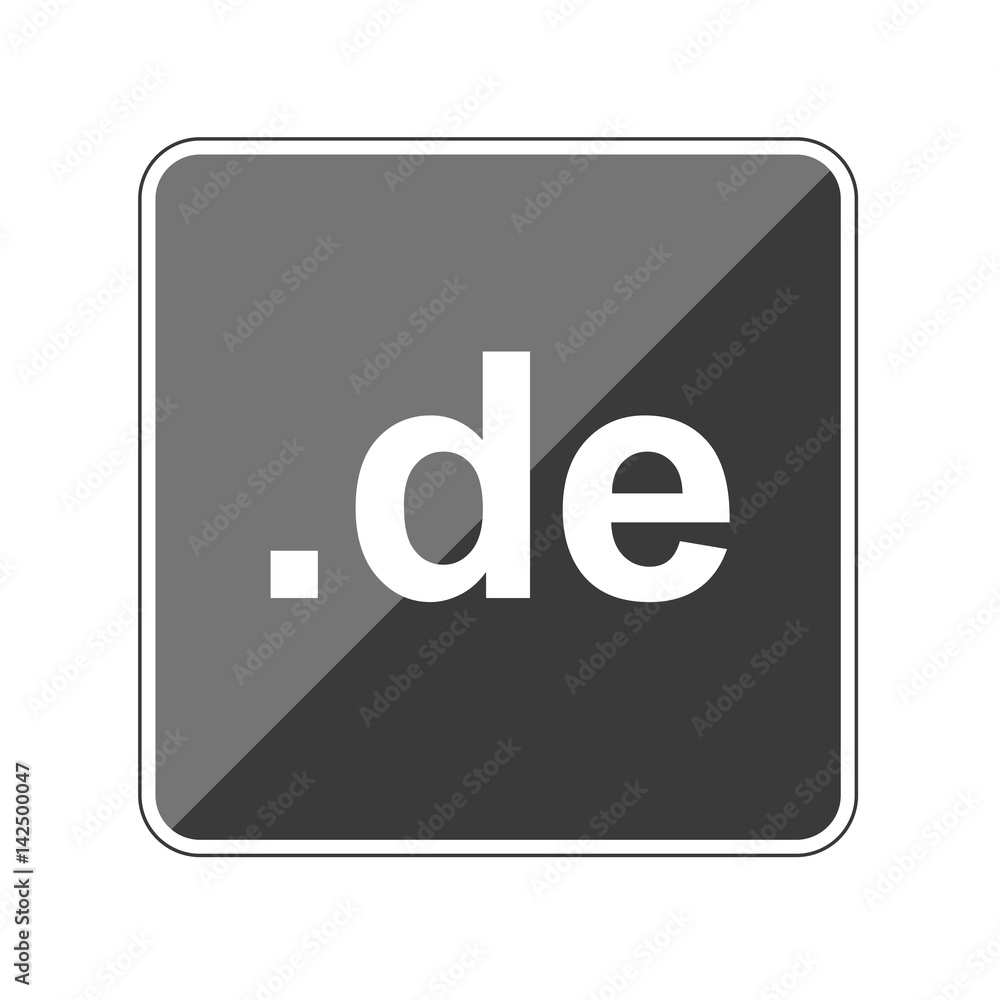 App Button schwarz reflektierend .de Domain Länderkürzel App Button schwarz reflektierend .de Domain Länderkürzel
