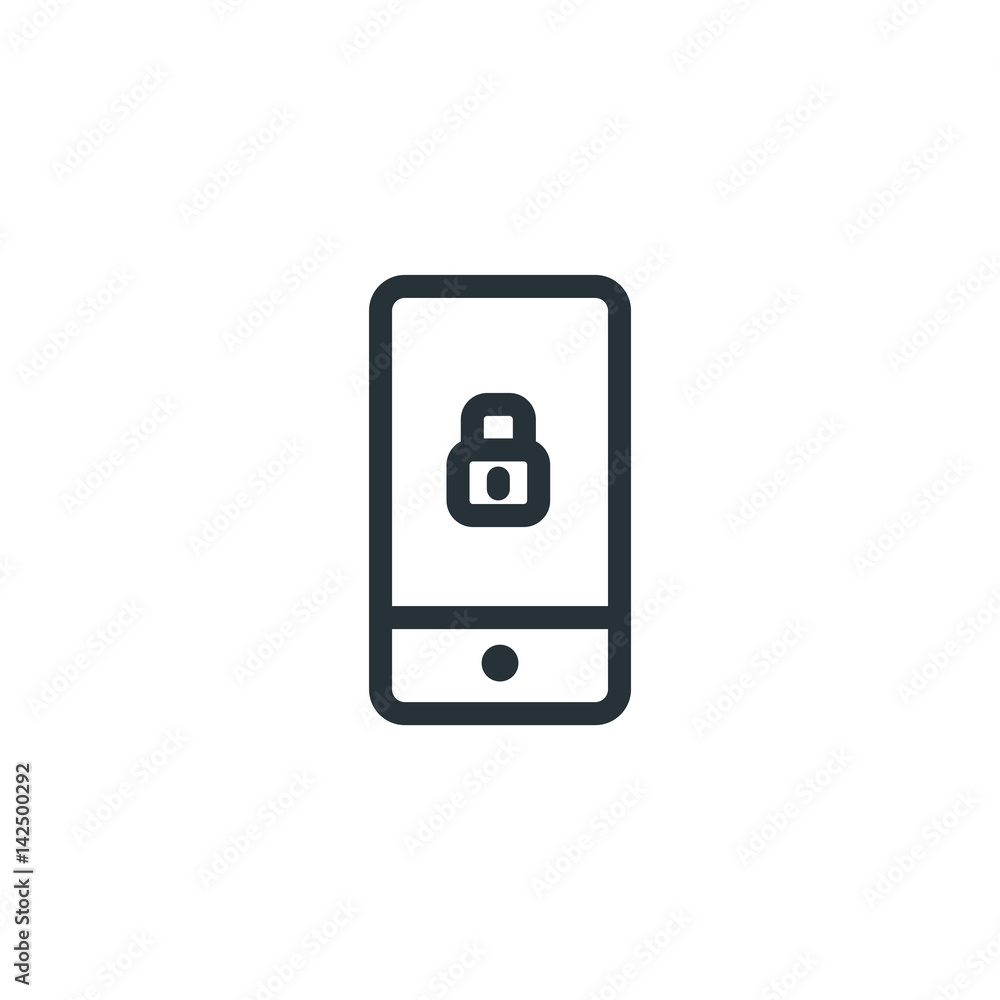 Phone lock vector icon Phone lock vector icon